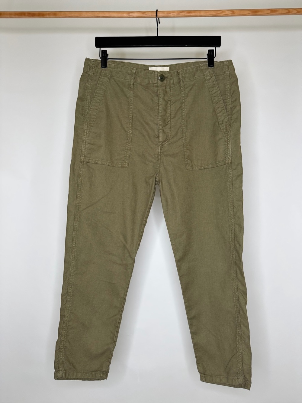 THE GREAT. The Ranger Women’s Pant Olive Green Army Utility Size 30